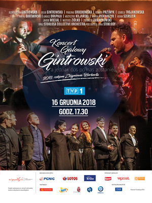 Plakat koncertu - „Gintrowski - a jednak coś po nas zostanie” - Warszawa