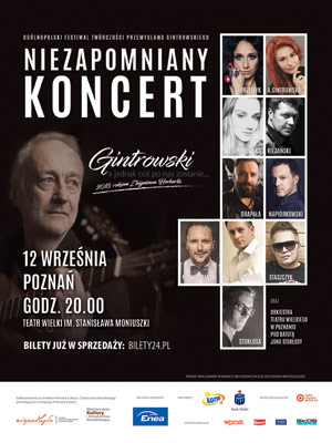 Plakat koncertu - „Gintrowski - a jednak coś po nas zostanie” - Poznań